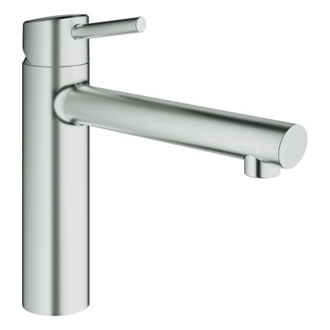 GROHE EH-SPT-Batterie Concetto 31128 mittelhoher Auslauf supersteel