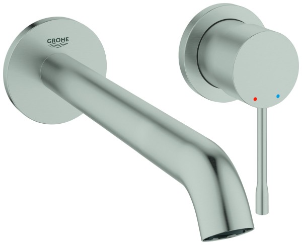 GROHE 2-Loch Waschtischarmatur Unterputz Essence Ausladung 230mm supersteel, 29193DC1