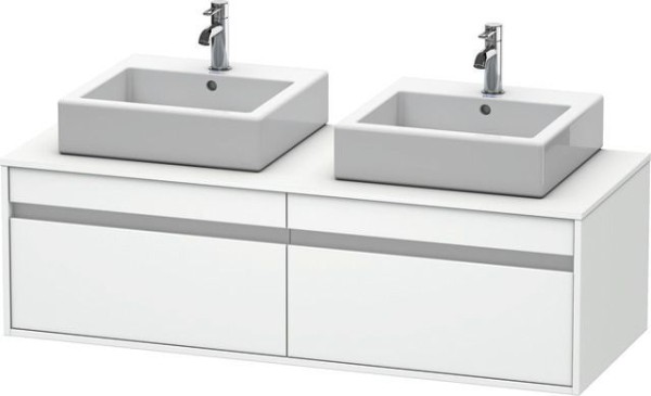 Duravit Ketho Konsolenwaschtischunterbau wandhängend Weiß Matt 1400x550x426 mm - KT6697B1818