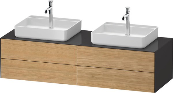 Duravit White Tulip Konsolenwaschtischunterbau wandhängend Natur Eiche & Graphit Matt & Hochglanz 13