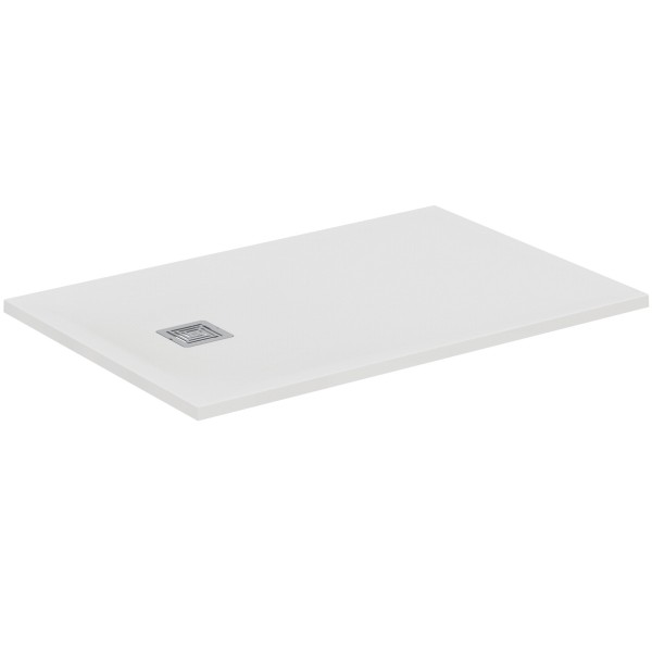 Ideal Standard Rechteck-Duschwanne Ultra Flat S + 1200x800mm Abl.25cm Mitte/Seite Weiss, T5594FR