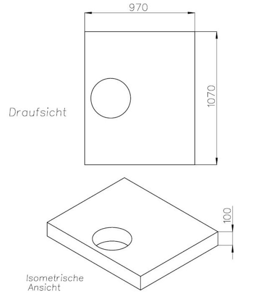 Neuesbad Wannenträger für Hoesch Muna 1100x1000x15