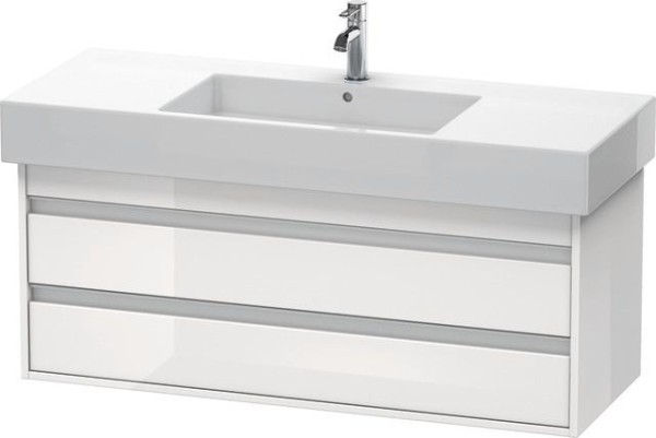 Duravit Ketho Waschtischunterbau wandhängend Weiß Hochglanz 1200x455x480 mm - KT664202222
