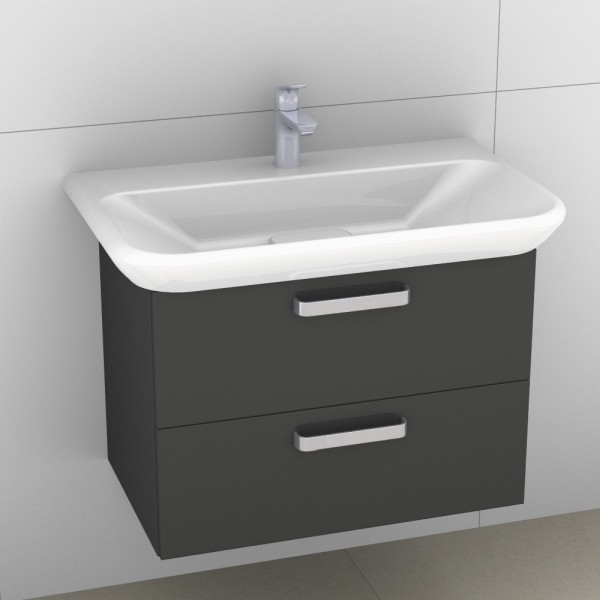 Artiqua 413 Waschtischunterschrank für MyDay 125480 Anthrazit Glanz, 413-WU2L-K76-7065-51