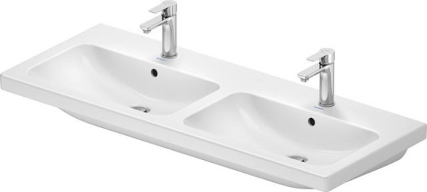 Duravit DCode Doppel-Waschtisch weiss glänzend, 2 x 1 Hahnloch