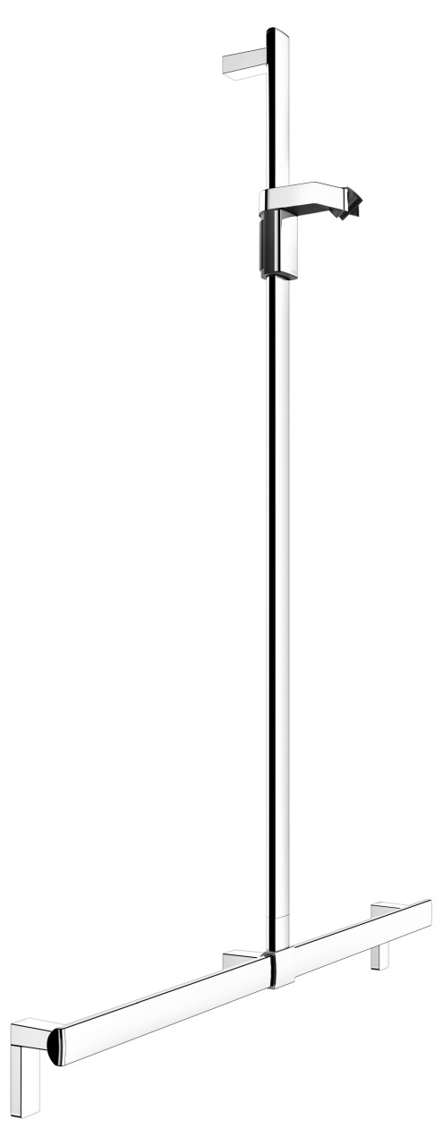 KEUCO AXESS Duschhandlauf mit Brausestange, Metall, B: 100 x H: 130,1 cm, 35014011013 35014011013