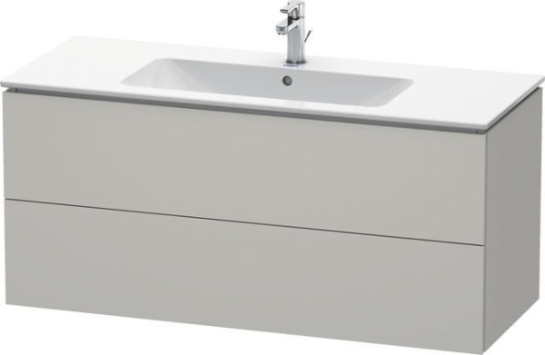 Duravit L-Cube Waschtischunterbau wandhängend Betongrau Matt 1220x481x550 mm - LC624300707