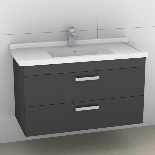 Artiqua 411 Waschtischunterschrank für Starck 3 030410 Anthrazit Glanz, 411-WU2L-D07-7065-51