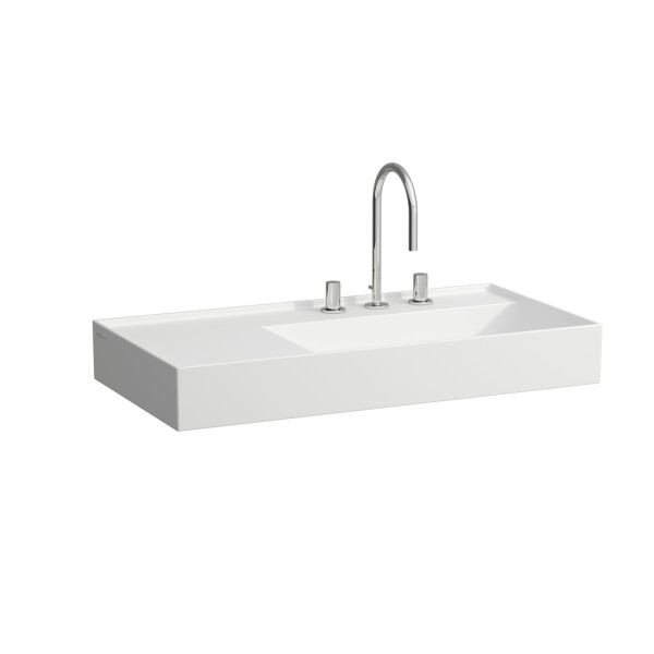 LAUFEN Waschtisch Kartell · LAUFEN 900x460, 2 Hahnlöcher, weiß matt, 81033.9, 8103397578151