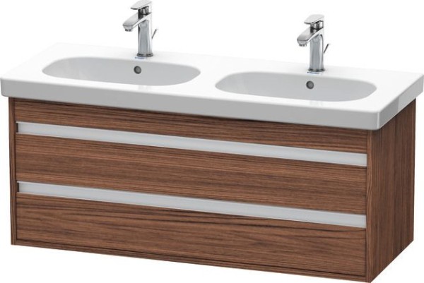 Duravit Ketho Waschtischunterbau wandhängend Nussbaum dunkel Matt 1150x455x480 mm - KT664902121