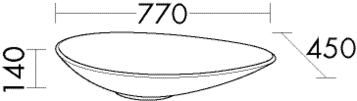 Burgbad Mineralguss Aufsatz-Waschtisch alpinweiss 140x770x450 Alpinweiss, MBA0020C0001 MBA0020C0001