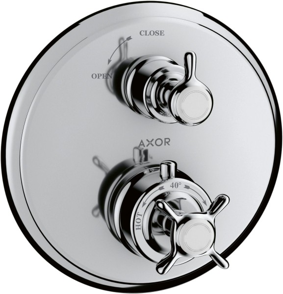 Hansgrohe Thermostat Unterputz Axor Montreux F-Set chrom mit Absperrventil, 16800000