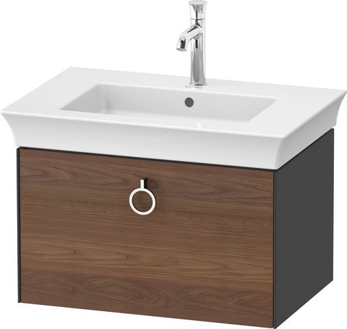 Duravit White Tulip Waschtischunterbau wandhängend Amerikanischer Nussbaum & Graphit Matt & Hochglan