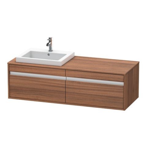 Duravit Ketho Konsolenwaschtischunterbau wandhängend Nussbaum Matt 1400x550x426 mm - KT6797L7979