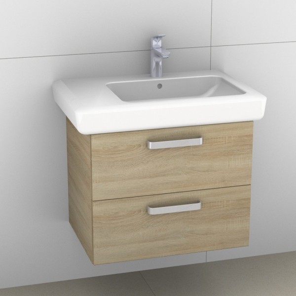 Artiqua 413 Waschtischunterschrank für IT! 122970 Castello Eiche quer NB, 413-WU2L-K111-7136-426