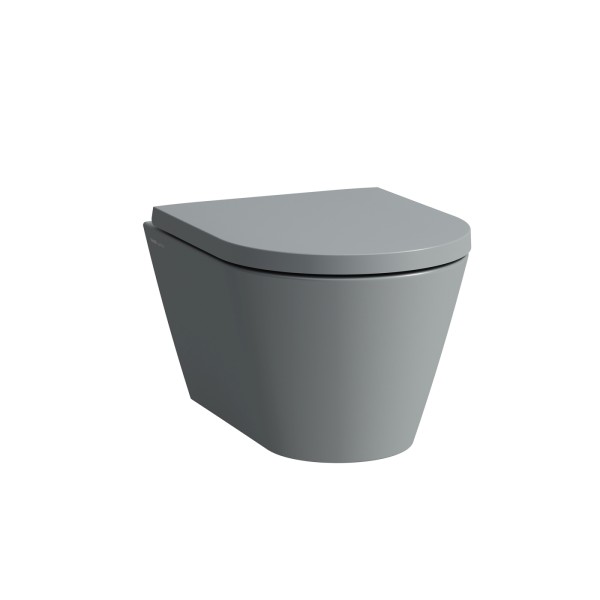 LAUFEN Wand-Tiefspül-WC Kartell 490x370, spülrandlos Ausführung kurz graphit matt, H8203337580001
