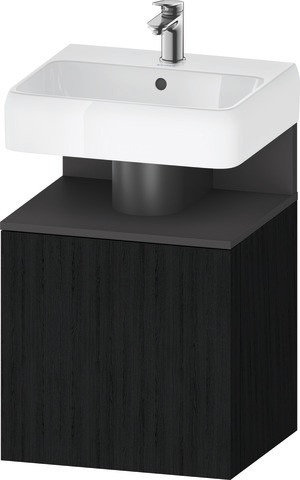 Duravit Qatego Waschtischunterbau wandhängend Eiche Schwarz Matt 490x420x645 mm - QA4077R49160000