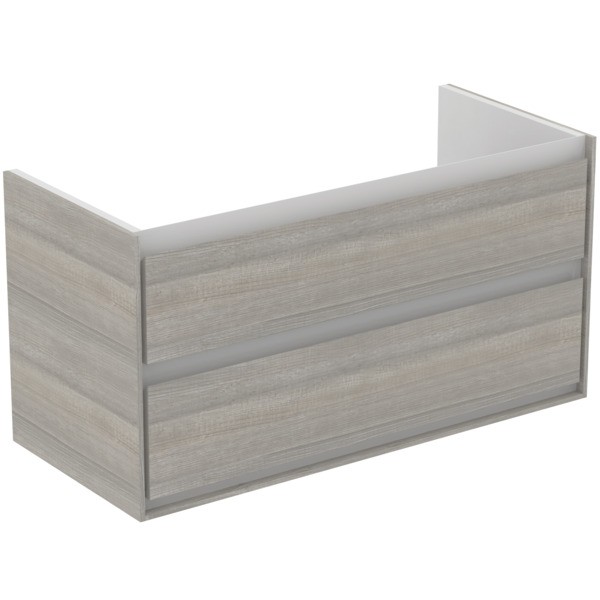 Ideal Standard MWT-Unterschrank CONNECT AIR,2 Ausz., 1000x440x517mm, Eiche gr.Dek.u.Weiß matt, E0821