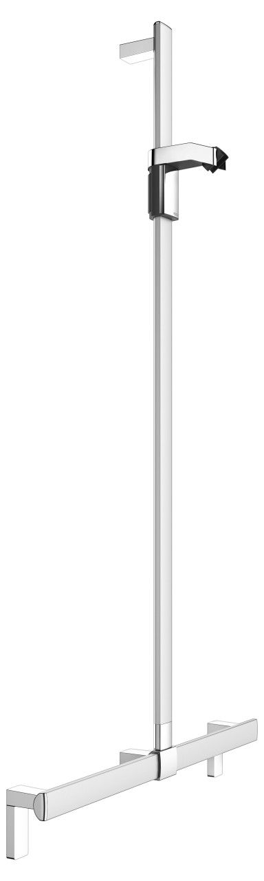 KEUCO AXESS Duschhandlauf mit Brausestange, Metall, B: 70 x H: 130,1 cm, 35014177013 35014177013