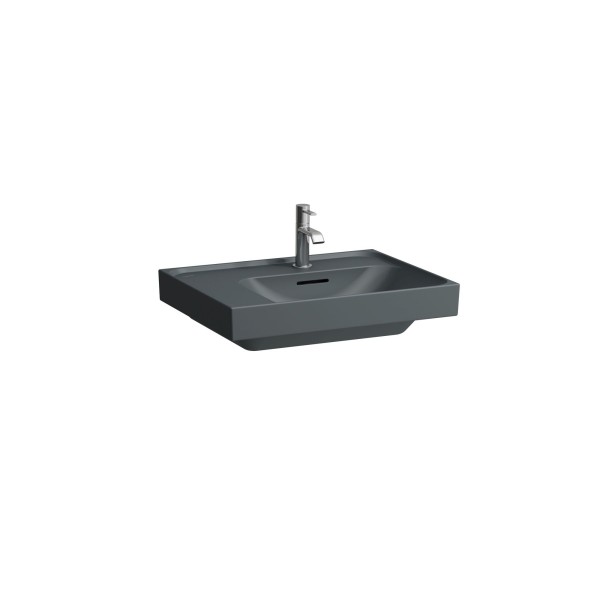 LAUFEN Aufsatz-Waschtisch MEDA 460x600x160 Ablage links 3 Hl. o.Ül. graphit matt, H8181127581581