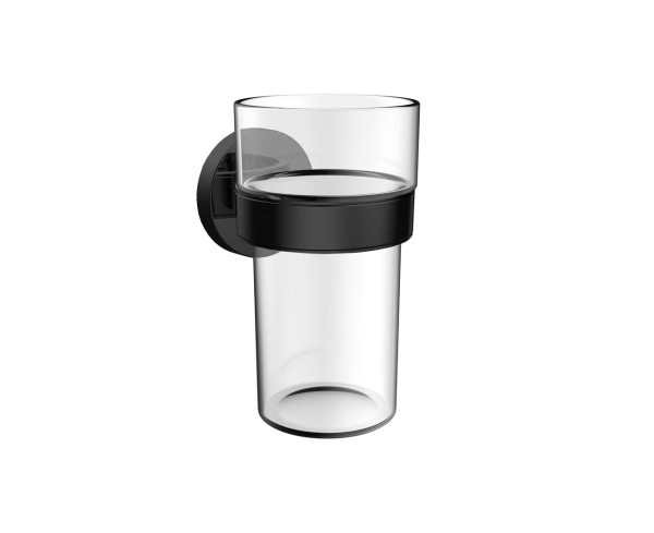 emco round C Glashalter Behälter Kunststoff, schwarz, 432013301