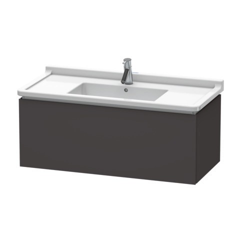 Duravit L-Cube Waschtischunterbau wandhängend Graphit Supermatt 1020x469x408 mm - LC616608080