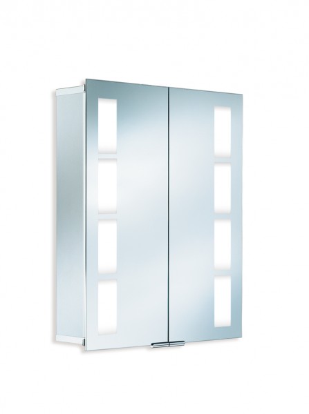 HSK Aluminium-Spiegelschrank ASP 500, B: 600 mm, H: 750 mm, T: 125mm