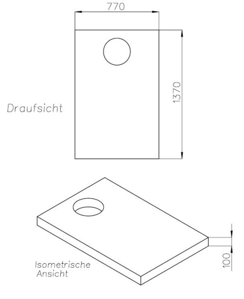 Neuesbad Wannenträger für Laufen Pro Abl. kurze Seite 140x80x4,2