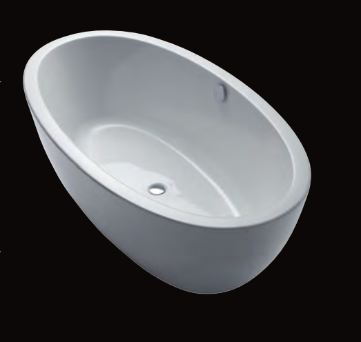 Repabad Ferrara 180/85 F freistehende Badewanne, L: 1900, B: 945, H: 600 mm, weiss