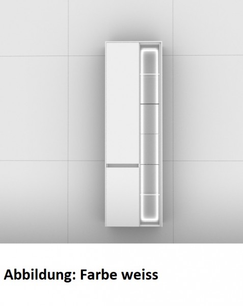 Artiqua 116 Hochschrank mit LED, Sangallo Grau quer, 116-HTRB-1-50-R-7154-432