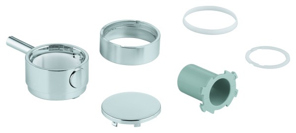 GROHE Temperaturwählgriff 49089 rund für Thermostat-Fertigmontagesets satin steel, 49089MS0