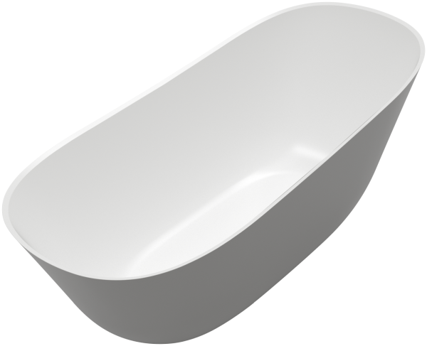 Villeroy & Boch Badewanne Theano Curved Edition T 1700x750x640mm freistehend ColourOnDemand StoneWh