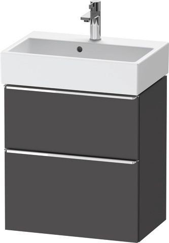 Duravit D-Neo Waschtischunterbau wandhängend Graphit Matt 584x372x625 mm - DE4329010490000