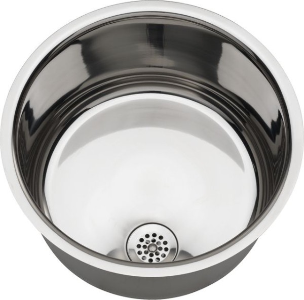 KWC Aquarotter Rundbecken, RONDO, Edelstahl, 340x187 mm, o. Überlauf, hochglanz, 2000100793