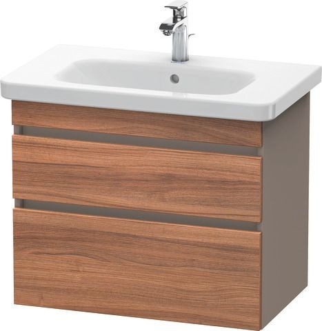 Duravit DuraStyle Waschtischunterbau wandhängend Nussbaum & Basalt Matt 730x448x610 mm - DS648107943