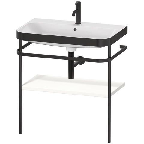 Duravit Happy D.2 Plus c-bonded Set mit Metallkonsole Weiß Supermatt 775x490x850 mm - HP4737O8484