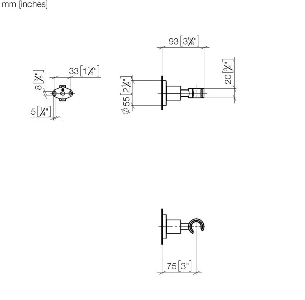 Dornbracht Brausehalter TARA 28050892 chr gebürstet