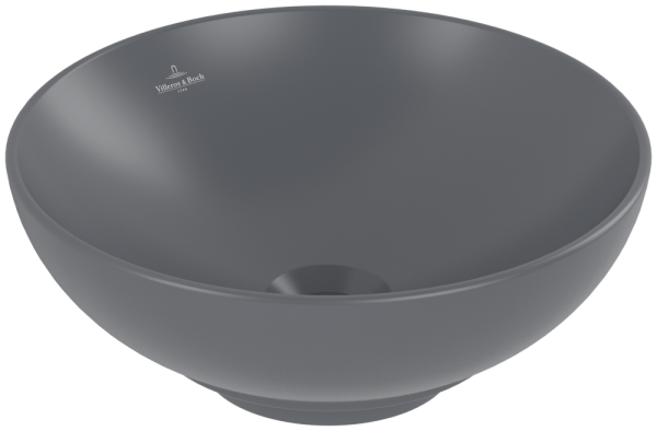 Villeroy & Boch Aufsatzwaschbecken Loop & Friends 4A4 500 380x380x150mm Graphite CeramicPlus, 4A4500