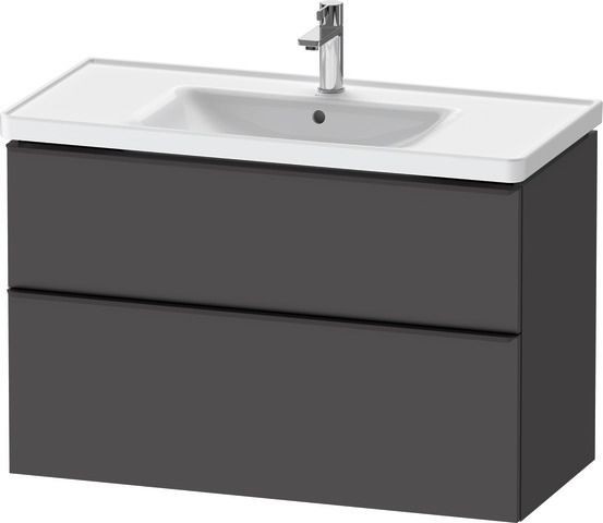 Duravit D-Neo Waschtischunterbau wandhängend Graphit Matt 984x452x625 mm - DE43560BD490000
