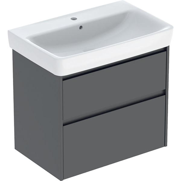 Geberit Renova Plan Set Waschtisch mit Unterschrank, zwei Schubladen: 75x69.7x44.6cm, 504037JK1