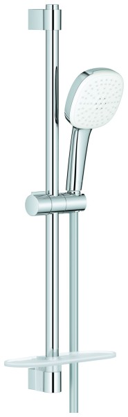 GROHE Brausestangenset Tempesta Cube 110 27928_3 600mm 2 Strahlarten Ablage chrom, 27928003