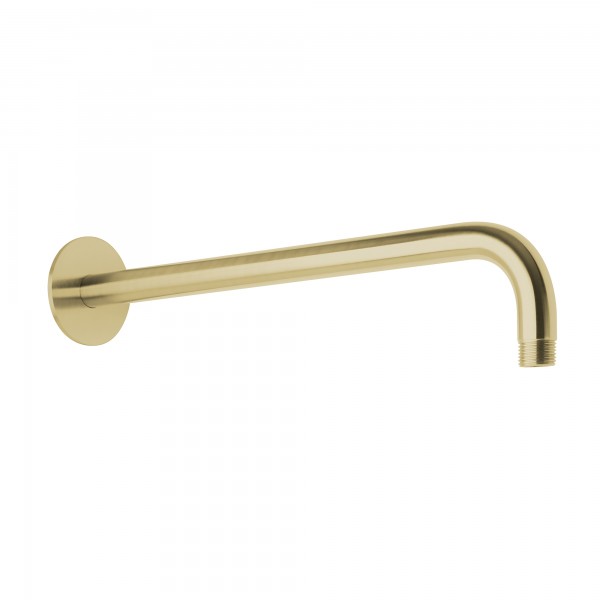 Herzbach spa ix pvd wandarm 450 rosette 70 rund brass, Brass Steel, 21.960450.1.41