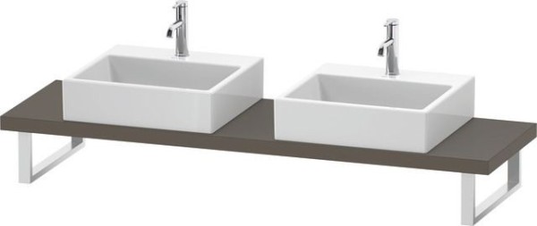 Duravit L-Cube Konsole Flanell Grau Seidenmatt 800x480x45 mm - LC101C09090