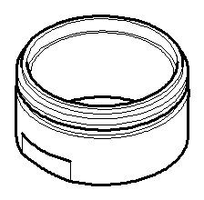 Dornbracht Luftsprudlerhülse Ersatzteile 092301118 D. 24 x 13 mm Platin gebürstet