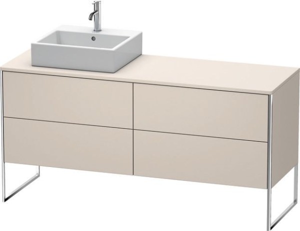 Duravit XSquare Konsolenwaschtischunterbau bodenstehend Taupe Supermatt 1600x548x778 mm - XS4924L838