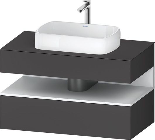Duravit Qatego Konsolenwaschtischunterbau wandhängend Graphit Matt 1000x550x600 mm - QA4731018490000