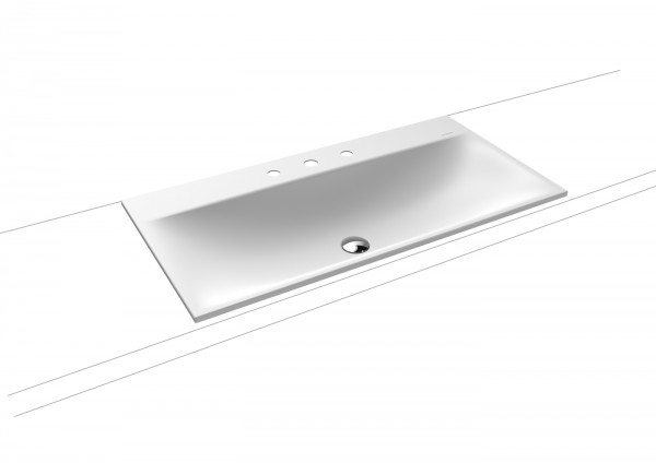 Kaldewei Einbauwaschtisch Silenio, Modell 3038 mit Überlauf 900x460, 907806013711