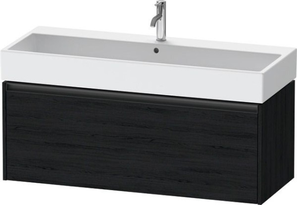 Duravit Ketho.2 Waschtischunterbau wandhängend Eiche Schwarz Matt 1184x460x440 mm - K25079016160000