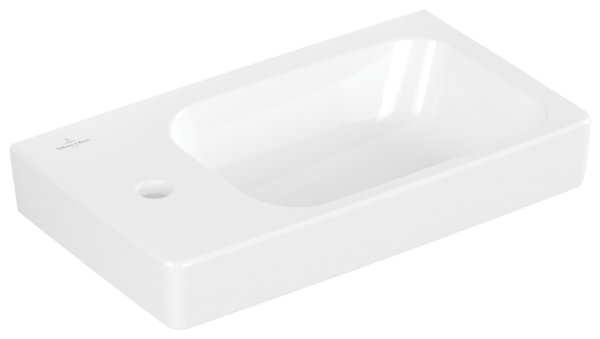 Villeroy & Boch Handwaschbecken Architectura 480x275mm, Becken rechts , 1 Hahnloch ohne Überlauf We