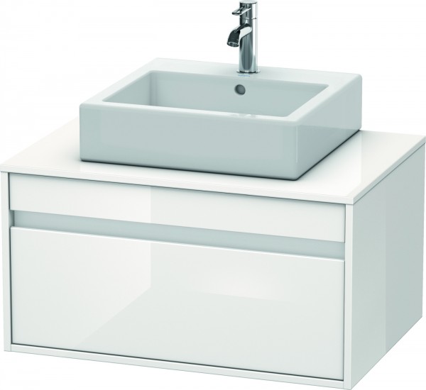 Duravit Ketho Konsolenwaschtischunterbau wandhängend Weiß Hochglanz 800x550x426 mm - KT669402222